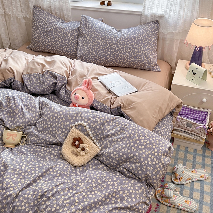 91家纺网 家纺一手货源 找家纺 优佳优品 【提供买家秀】2026新款加厚水洗仿棉A类印花四件套 漫天星辰