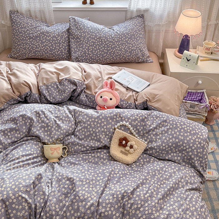 91家纺网 家纺一手货源 找家纺 优佳优品 【提供买家秀】2026新款加厚水洗仿棉A类印花四件套 漫天星辰