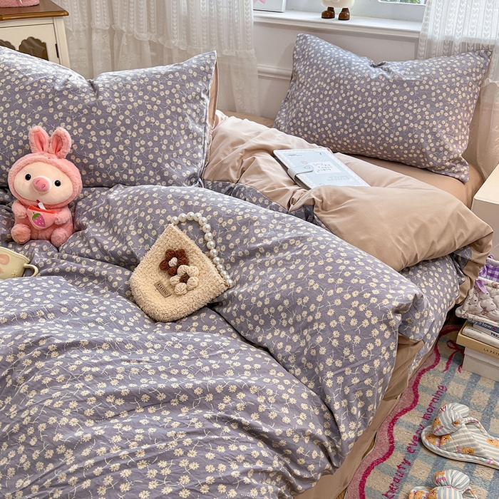 91家纺网 家纺一手货源 找家纺 优佳优品 【提供买家秀】2026新款加厚水洗仿棉A类印花四件套 漫天星辰