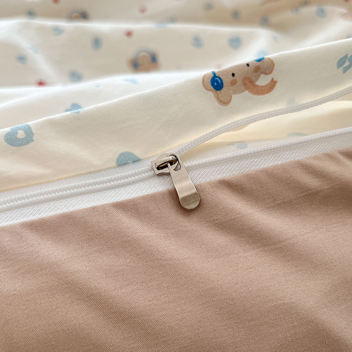 91家纺网 家纺一手货源 找家纺 优尚佳生活馆 【提供买家秀】2026新款加厚水洗仿棉A类印花四件套 蓝心象语