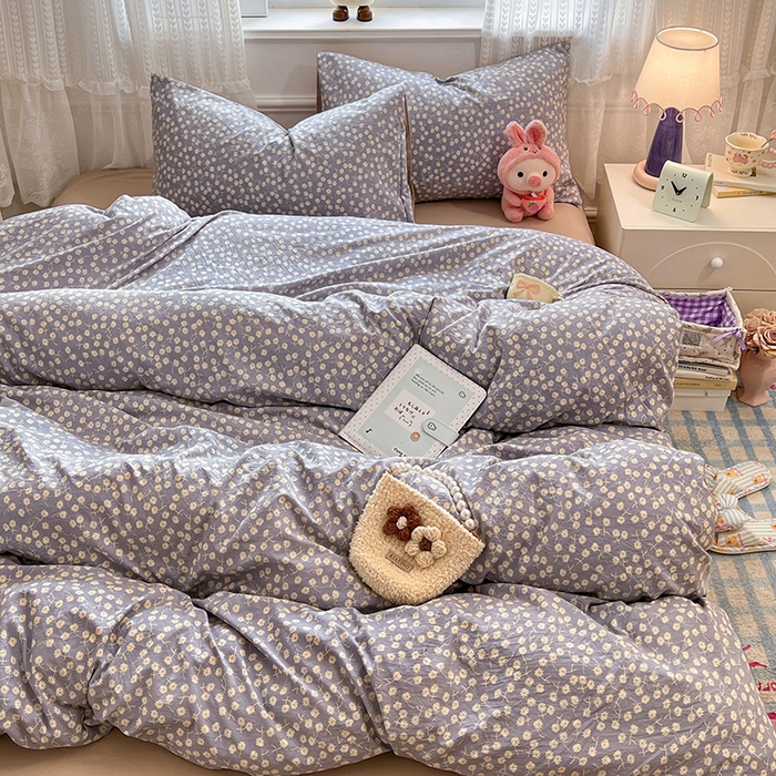 91家纺网 家纺一手货源 找家纺 优佳优品 【提供买家秀】2026新款加厚水洗仿棉A类印花四件套 漫天星辰