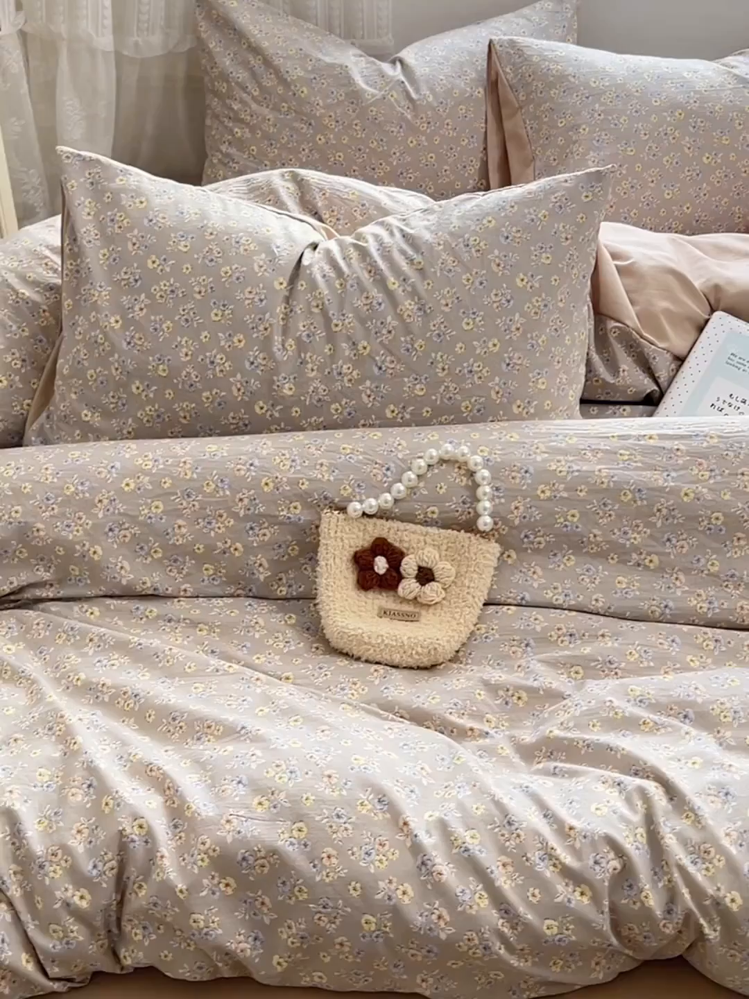 91家纺网 家纺一手货源 找家纺 优佳优品 【提供买家秀】2026新款加厚水洗仿棉A类印花四件套 烟影花踪