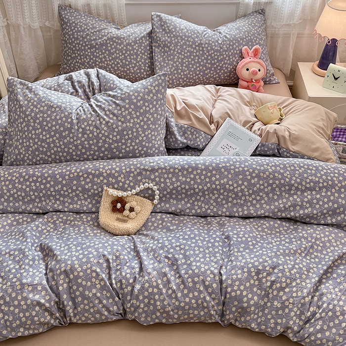 91家纺网 家纺一手货源 找家纺 优尚佳生活馆 【提供买家秀】2026新款加厚水洗仿棉A类印花四件套 漫天星辰