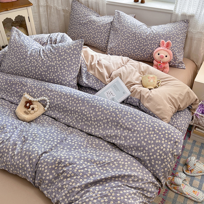 91家纺网 家纺一手货源 找家纺 优尚佳生活馆 【提供买家秀】2026新款加厚水洗仿棉A类印花四件套 漫天星辰