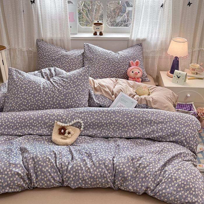 91家纺网 家纺一手货源 找家纺 优尚佳生活馆 【提供买家秀】2026新款加厚水洗仿棉A类印花四件套 漫天星辰