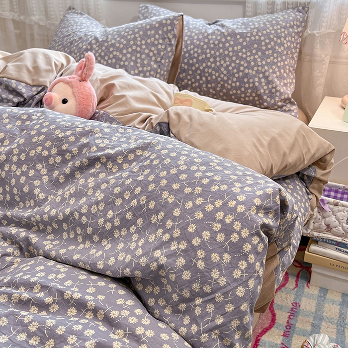 91家纺网 家纺一手货源 找家纺 优尚佳生活馆 【提供买家秀】2026新款加厚水洗仿棉A类印花四件套 漫天星辰