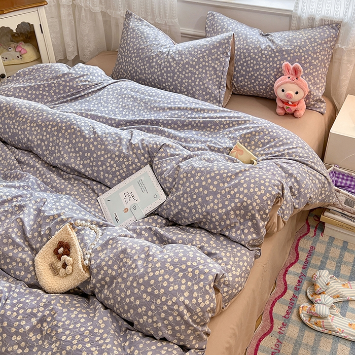 91家纺网 家纺一手货源 找家纺 优尚佳生活馆 【提供买家秀】2026新款加厚水洗仿棉A类印花四件套 漫天星辰