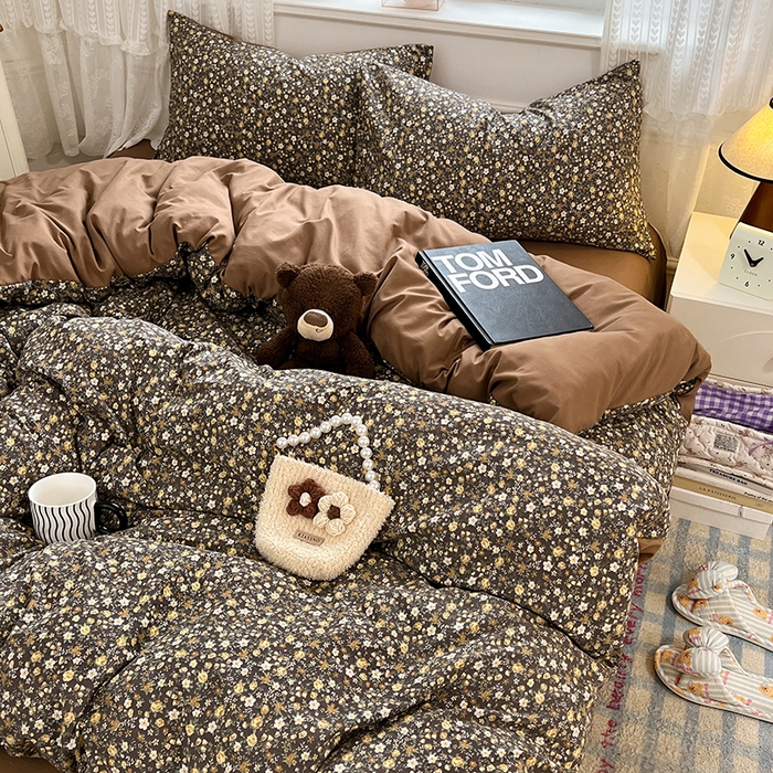 91家纺网 家纺一手货源 找家纺 优佳优品 【提供买家秀】2026新款加厚水洗仿棉A类印花四件套 阿嬷花忆