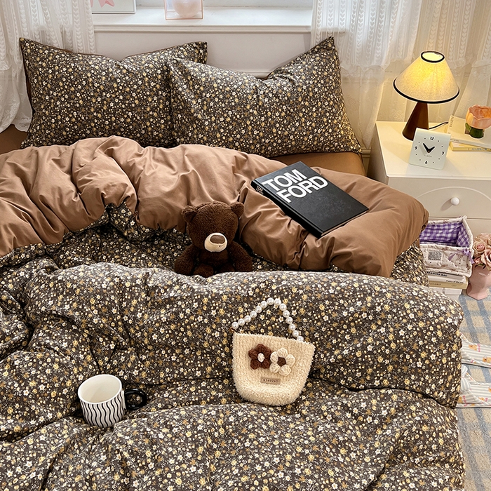 91家纺网 家纺一手货源 找家纺 优佳优品 【提供买家秀】2026新款加厚水洗仿棉A类印花四件套 阿嬷花忆