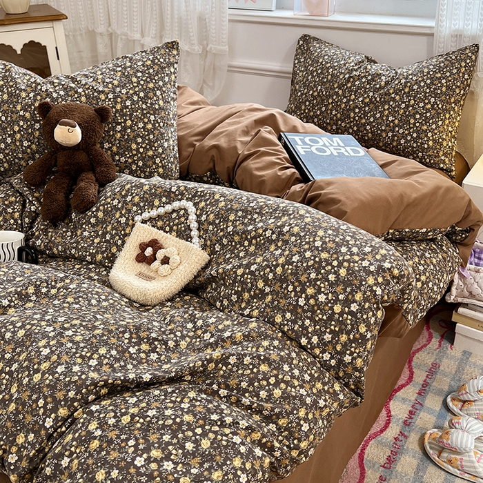 91家纺网 家纺一手货源 找家纺 优佳优品 【提供买家秀】2026新款加厚水洗仿棉A类印花四件套 阿嬷花忆