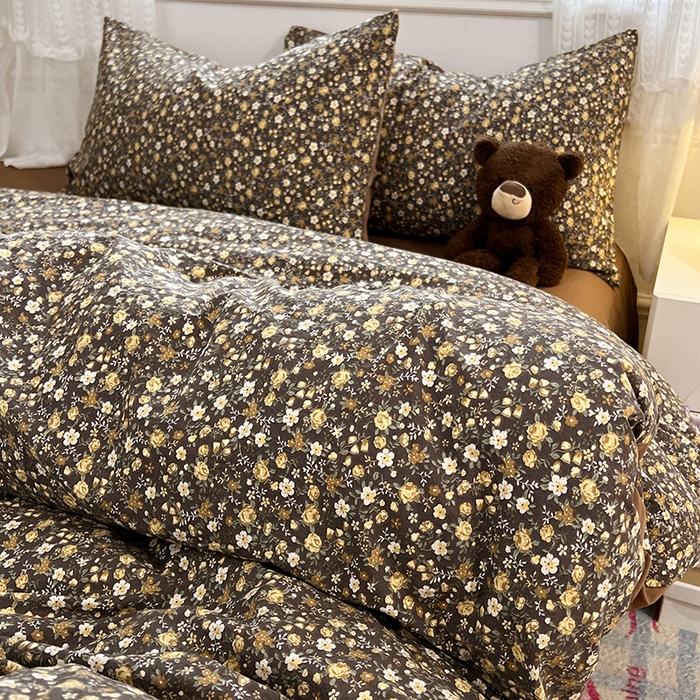 91家纺网 家纺一手货源 找家纺 优佳优品 【提供买家秀】2026新款加厚水洗仿棉A类印花四件套 阿嬷花忆