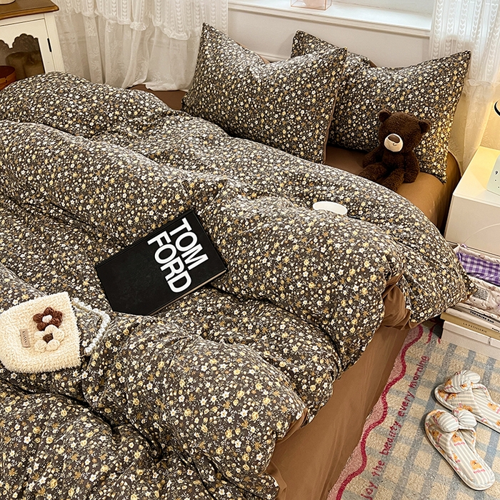 91家纺网 家纺一手货源 找家纺 优佳优品 【提供买家秀】2026新款加厚水洗仿棉A类印花四件套 阿嬷花忆