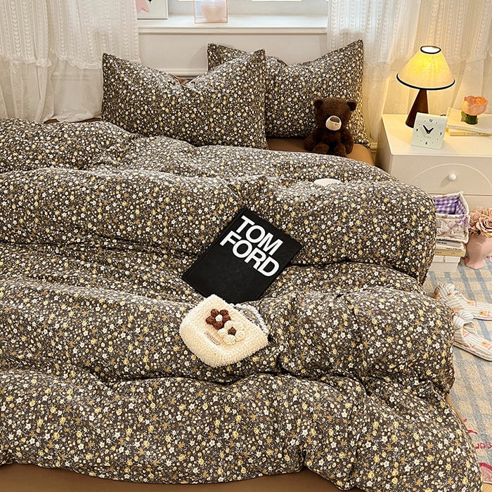 91家纺网 家纺一手货源 找家纺 优佳优品 【提供买家秀】2026新款加厚水洗仿棉A类印花四件套 阿嬷花忆