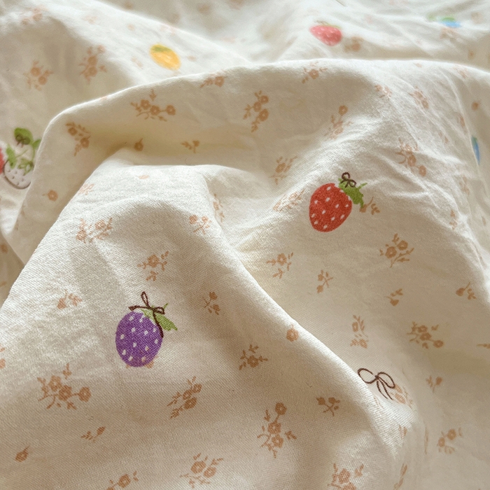 91家纺网 家纺一手货源 找家纺 优尚佳生活馆 【提供买家秀】2026新款加厚水洗仿棉A类印花四件套 缤纷莓果