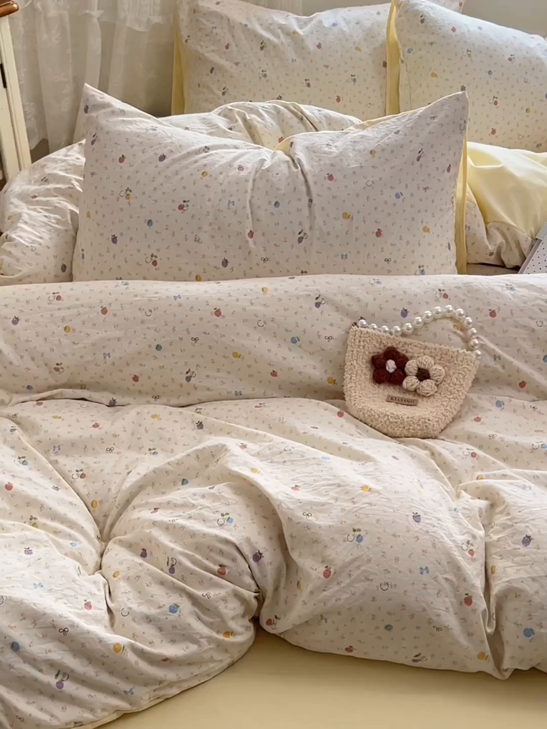 91家纺网 家纺一手货源 找家纺 优佳优品 【提供买家秀】2026新款加厚水洗仿棉A类印花四件套 缤纷莓果