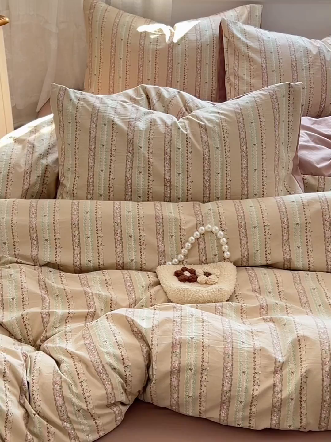 91家纺网 家纺一手货源 找家纺 优尚佳生活馆 【提供买家秀】2026新款加厚水洗仿棉A类印花四件套 古丽朵帕