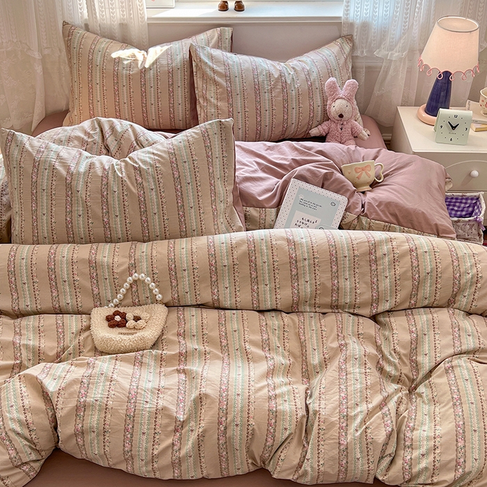 91家纺网 家纺一手货源 找家纺 优佳优品 【提供买家秀】2026新款加厚水洗仿棉A类印花四件套 古丽朵帕