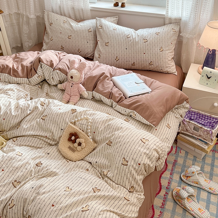 91家纺网 家纺一手货源 找家纺 优尚佳生活馆 【提供买家秀】2026新款加厚水洗仿棉A类印花四件套 快乐木马