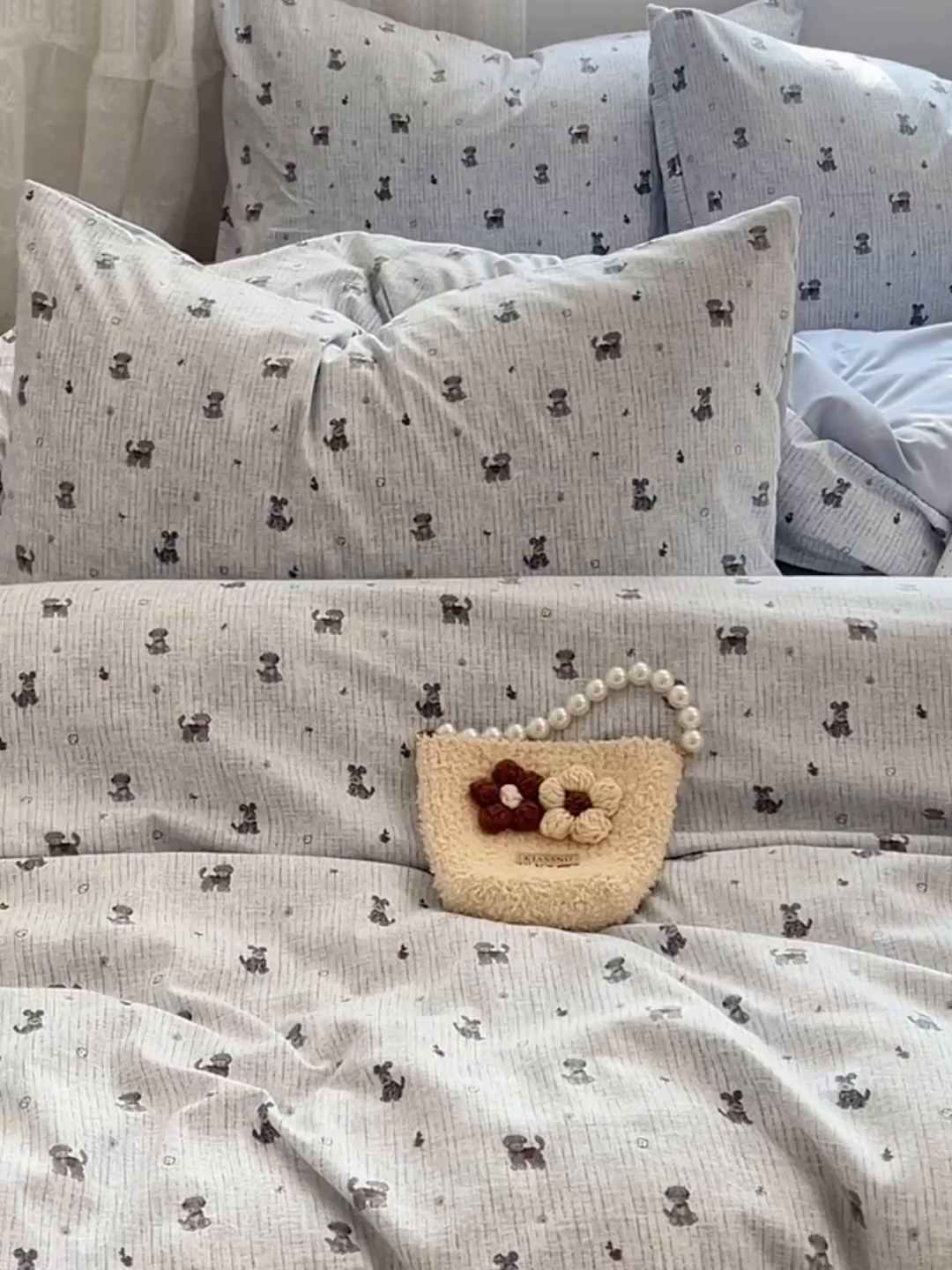 91家纺网 家纺一手货源 找家纺 优尚佳生活馆 【提供买家秀】2026新款加厚水洗仿棉A类印花四件套 汪汪卫队