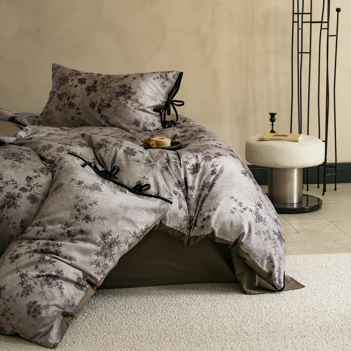 91家纺网 家纺一手货源 找家纺 （总）简纯主义 2026新款50s全棉数码印花四件套-南风知我意