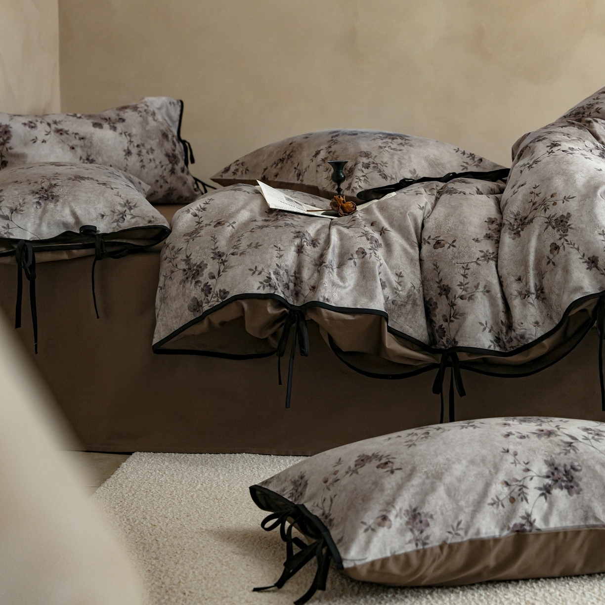 91家纺网 家纺一手货源 找家纺 （总）简纯主义 2026新款50s全棉数码印花四件套-南风知我意