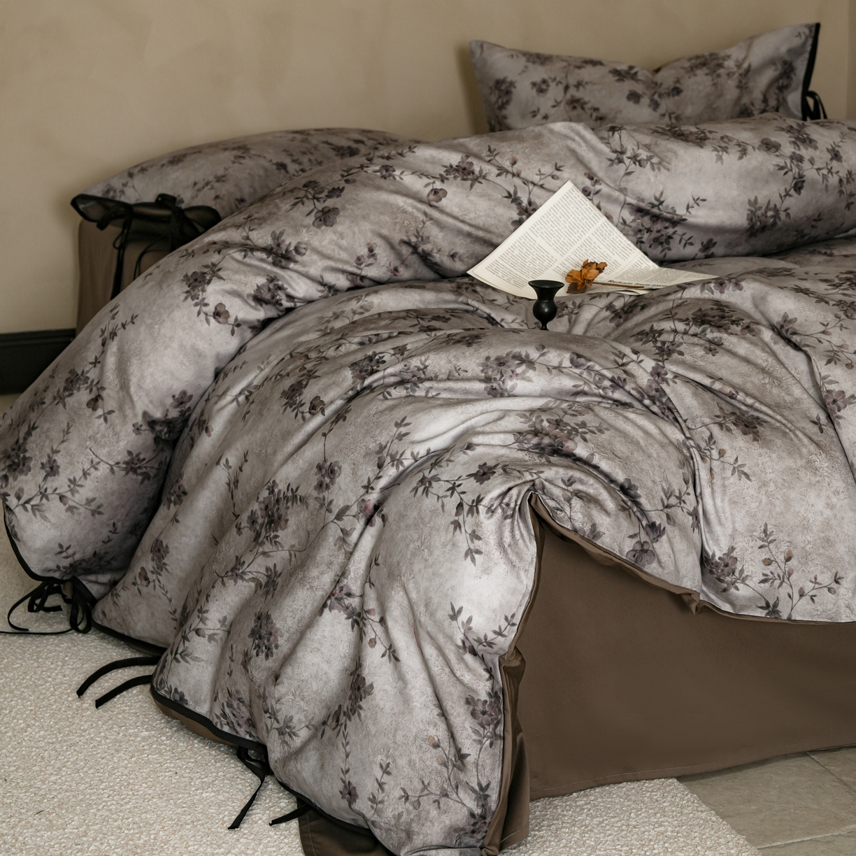 91家纺网 家纺一手货源 找家纺 （总）简纯主义 2026新款50s全棉数码印花四件套-南风知我意