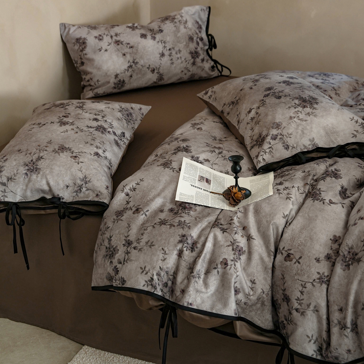 91家纺网 家纺一手货源 找家纺 （总）简纯主义 2026新款50s全棉数码印花四件套-南风知我意