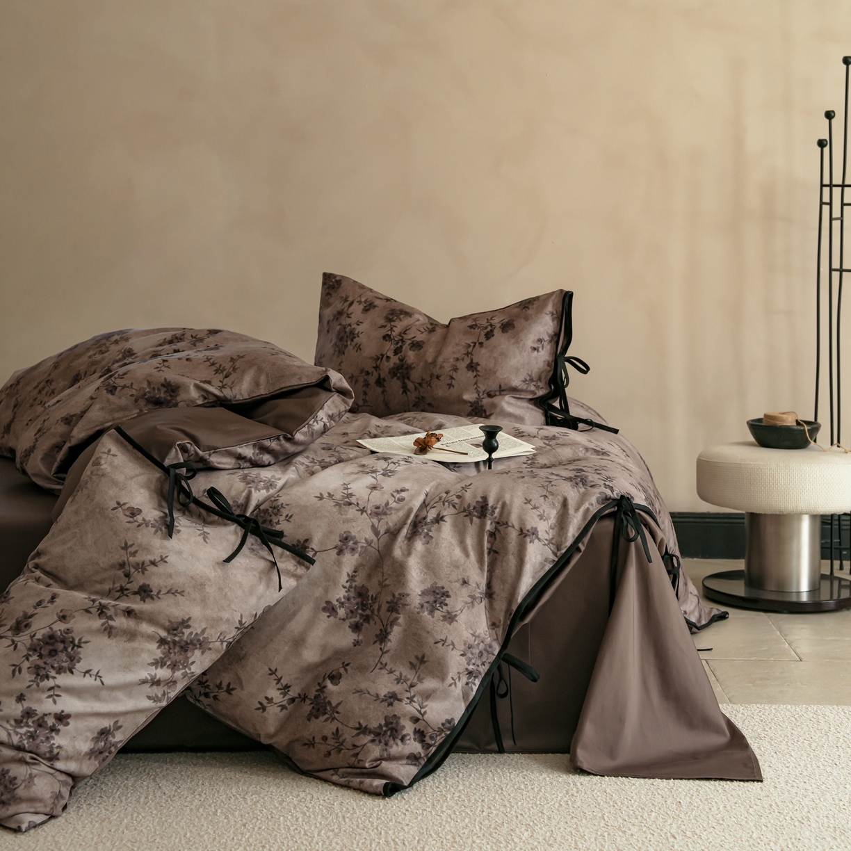 91家纺网 家纺一手货源 找家纺 （总）简纯主义 2026新款50s全棉数码印花四件套-南风知我意