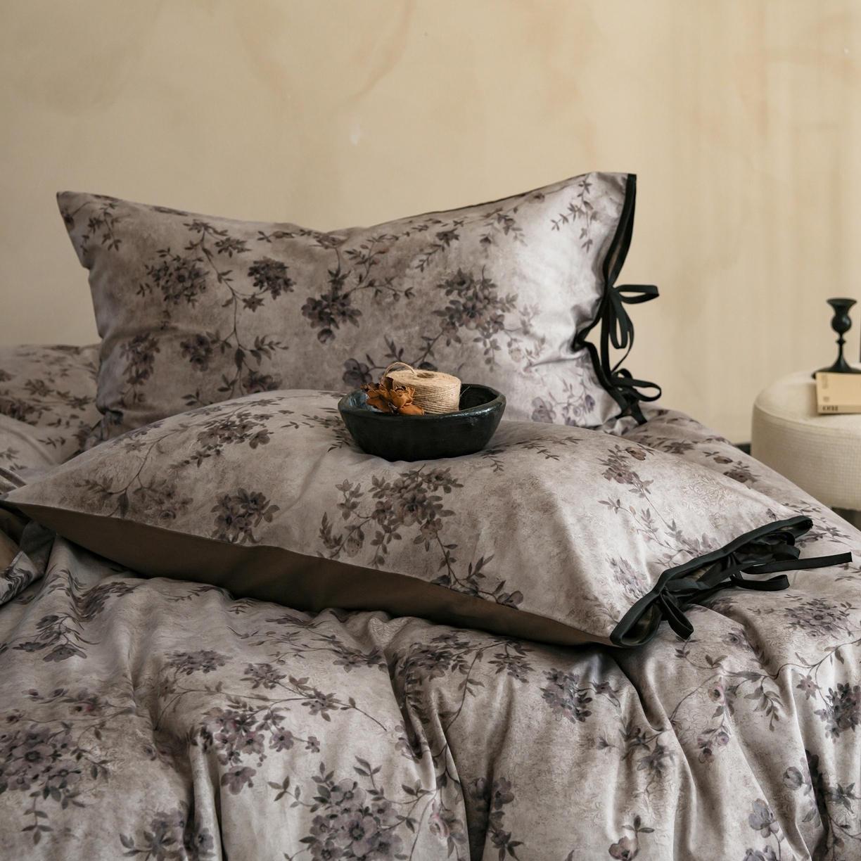 91家纺网 家纺一手货源 找家纺 （总）简纯主义 2026新款50s全棉数码印花四件套-南风知我意