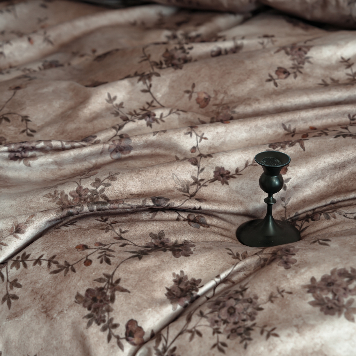 91家纺网 家纺一手货源 找家纺 简纯主义 2026新款50s全棉数码印花四件套-南风知我意 南风知我意-咖