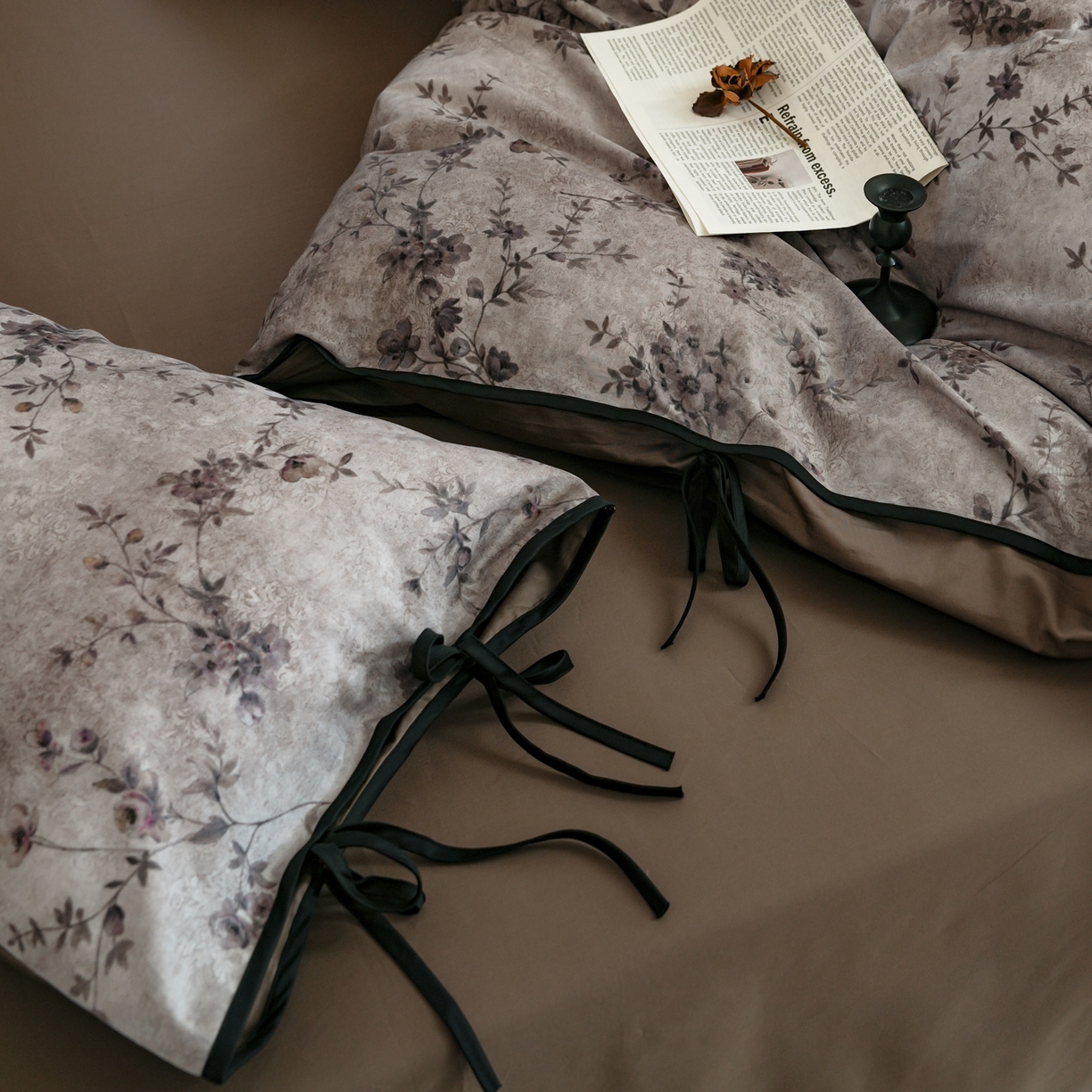 91家纺网 家纺一手货源 找家纺 简纯主义 2026新款50s全棉数码印花四件套-南风知我意 南风知我意-灰