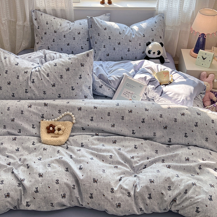 91家纺网 家纺一手货源 找家纺 优佳优品 【提供买家秀】2026新款加厚水洗仿棉A类印花四件套 汪汪卫队