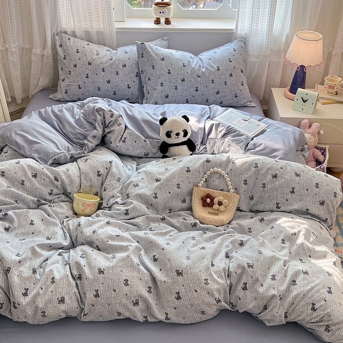 91家纺网 家纺一手货源 找家纺 优佳优品 【提供买家秀】2026新款加厚水洗仿棉A类印花四件套 汪汪卫队