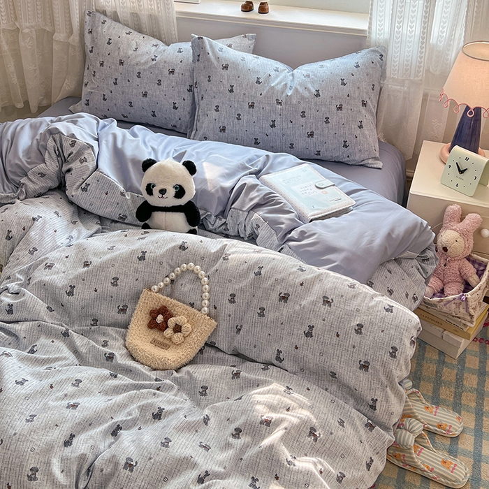 91家纺网 家纺一手货源 找家纺 优佳优品 【提供买家秀】2026新款加厚水洗仿棉A类印花四件套 汪汪卫队