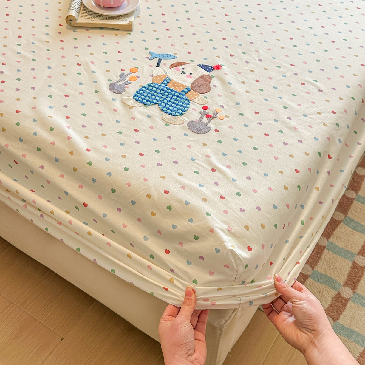 91家纺网 家纺一手货源 找家纺 （总）易辰美 2026新款13372全棉纯棉印花卡通床笠单品床笠单件单床笠