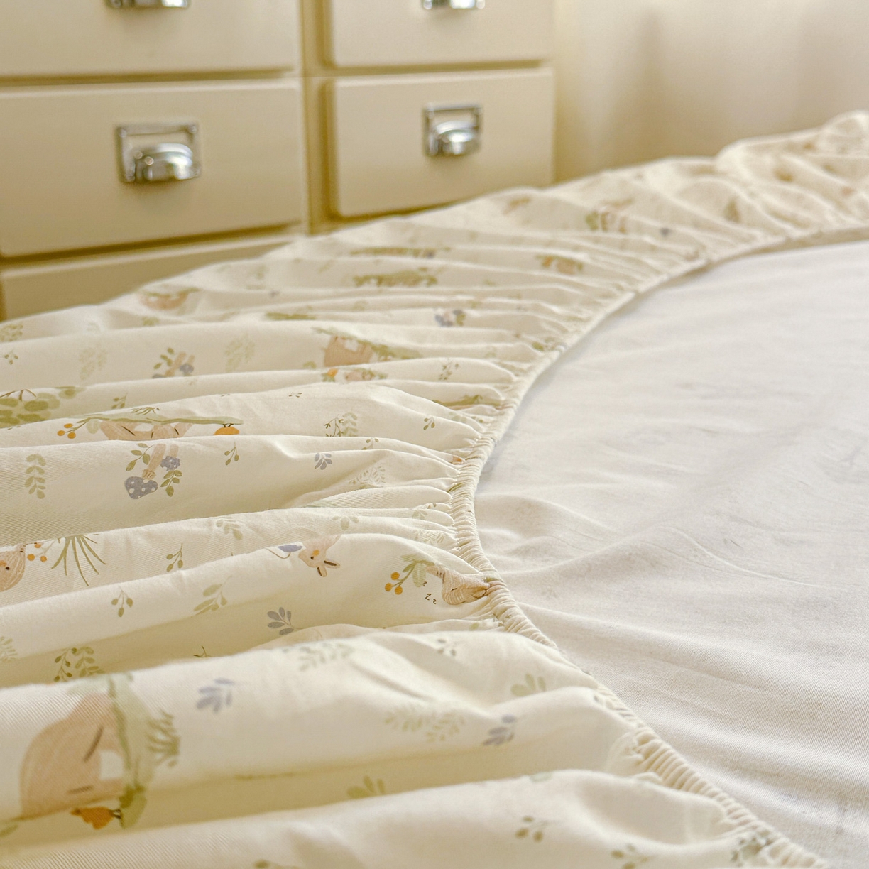 91家纺网 家纺一手货源 找家纺 易辰美 2026新款13372全棉纯棉印花卡通床笠单品床笠单件单床笠 小飞象