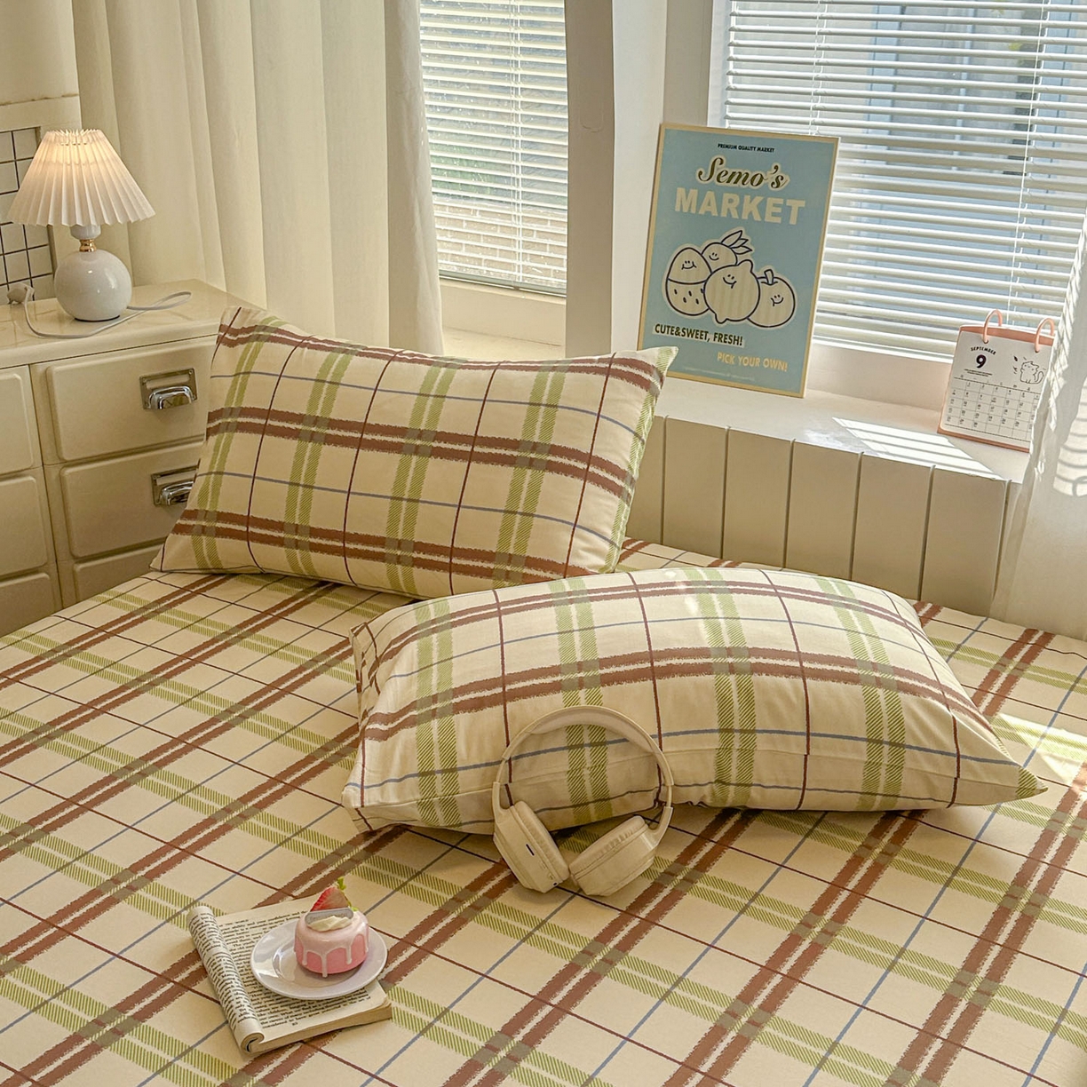 91家纺网 家纺一手货源 找家纺 易辰美 2026新款13372全棉纯棉印花卡通床笠单品床笠单件单床笠 卡皮巴拉