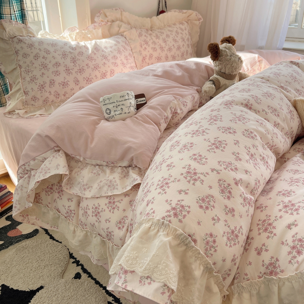 91家纺网 家纺一手货源 找家纺 韩都 2023新款直播爆款320克A类波浪兔毛绒立体剪花纯色牛奶绒四件套-暖冬 暖冬-奶油兰