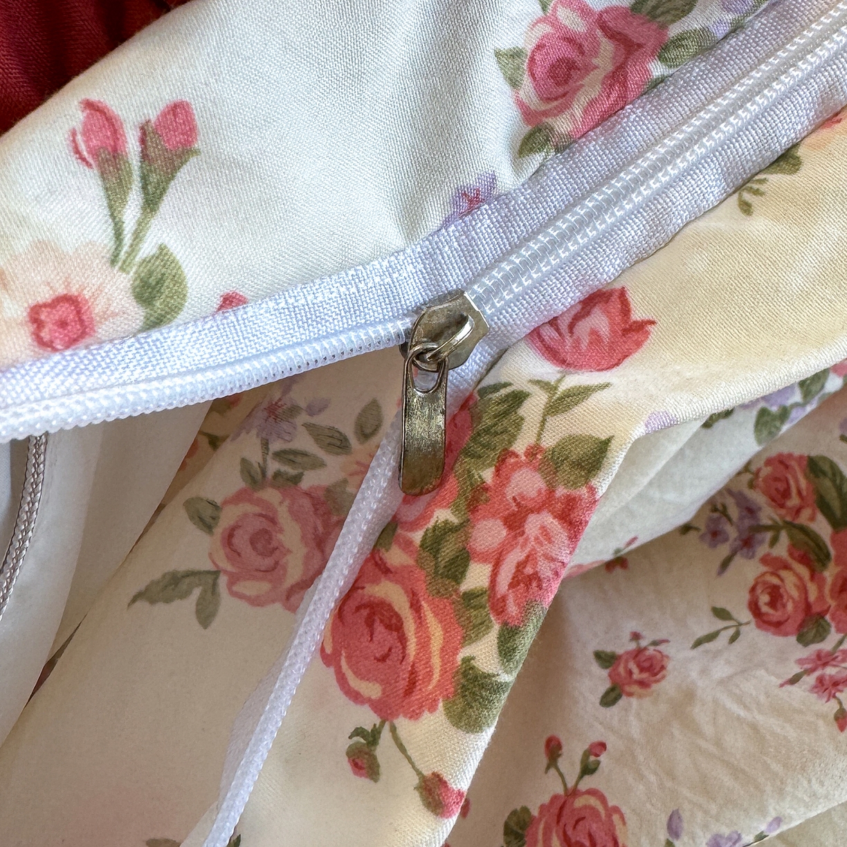 91家纺网 家纺一手货源 找家纺 赫梵茜 2026新款韩系古法韩国水洗棉仿棉云感棉大布袋法式浪漫大花边床盖四件套 春季梨花落