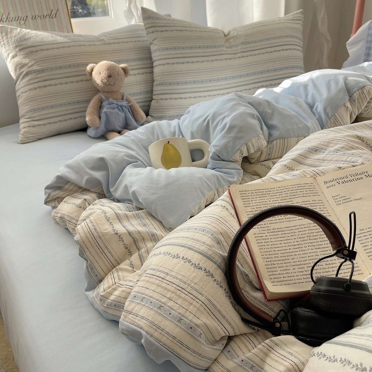 91家纺网 家纺一手货源 找家纺 （总）初夏家纺 2026 古法仿棉水洗棉A类四件套被罩床单三件套床上用品卡通可爱【提供买家秀】