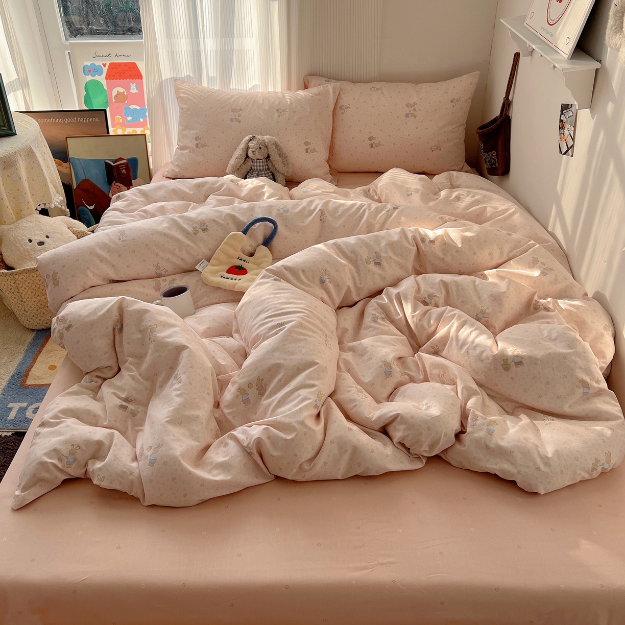 91家纺网 家纺一手货源 找家纺 （总）XIWEN-希文家纺 2026春夏新款40支全棉13372卡通四件套