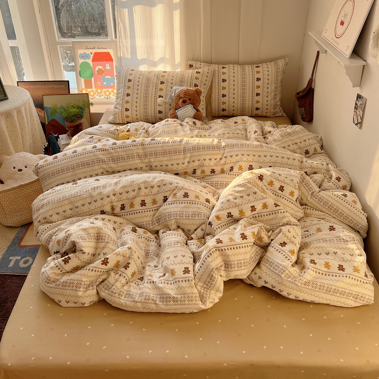 91家纺网 家纺一手货源 找家纺 （总）XIWEN-希文家纺 2026春夏新款40支全棉13372卡通四件套