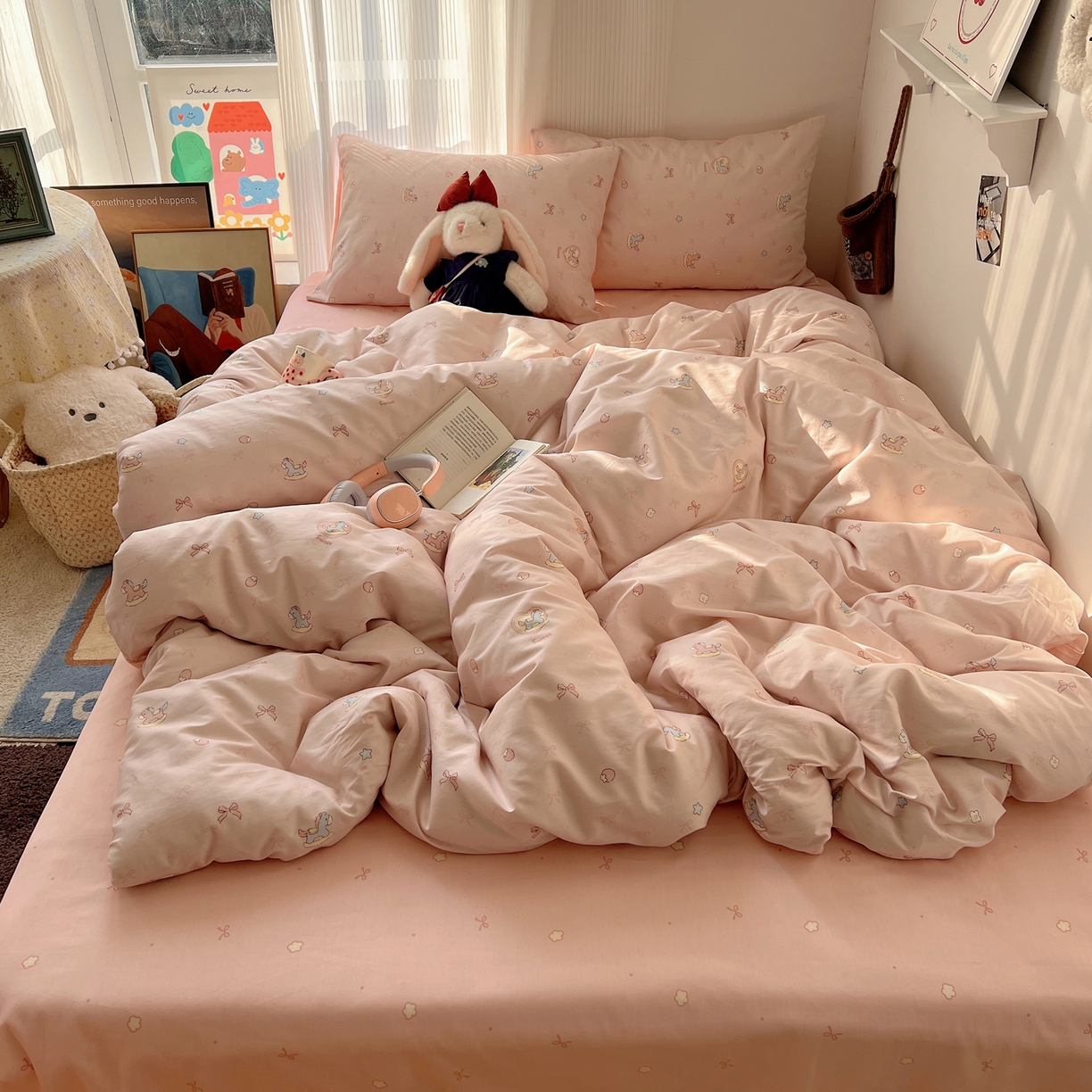 91家纺网 家纺一手货源 找家纺 （总）XIWEN-希文家纺 2026春夏新款40支全棉13372卡通四件套