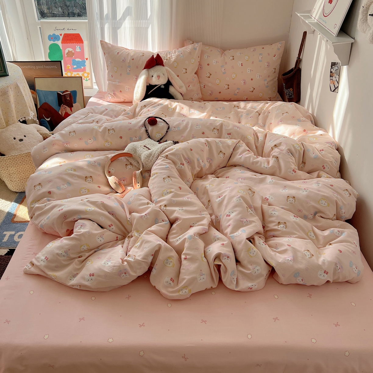 91家纺网 家纺一手货源 找家纺 （总）XIWEN-希文家纺 2026春夏新款40支全棉13372卡通四件套