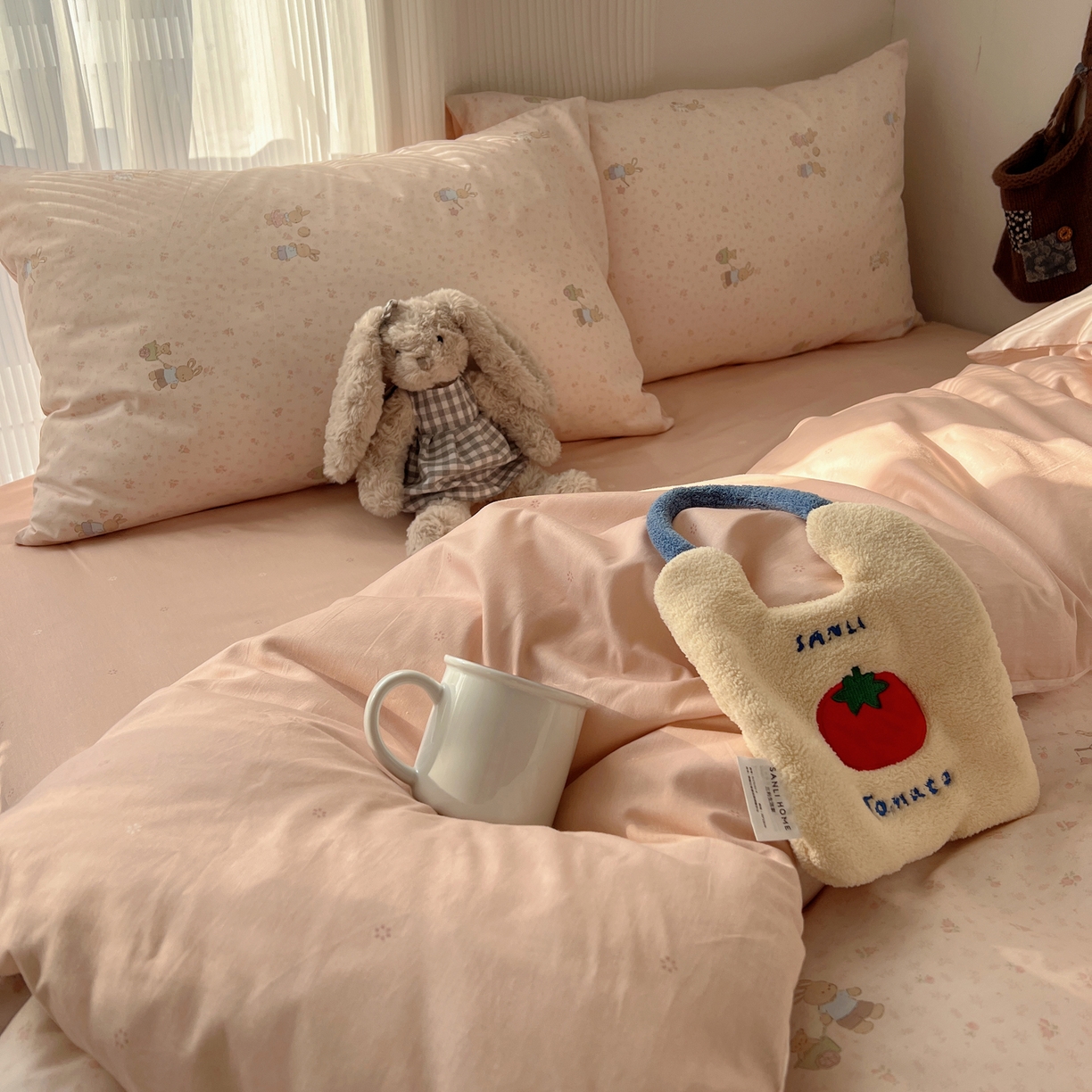 91家纺网 家纺一手货源 找家纺 XIWEN-希文家纺 2026春夏新款40支全棉13372卡通四件套 小玩家