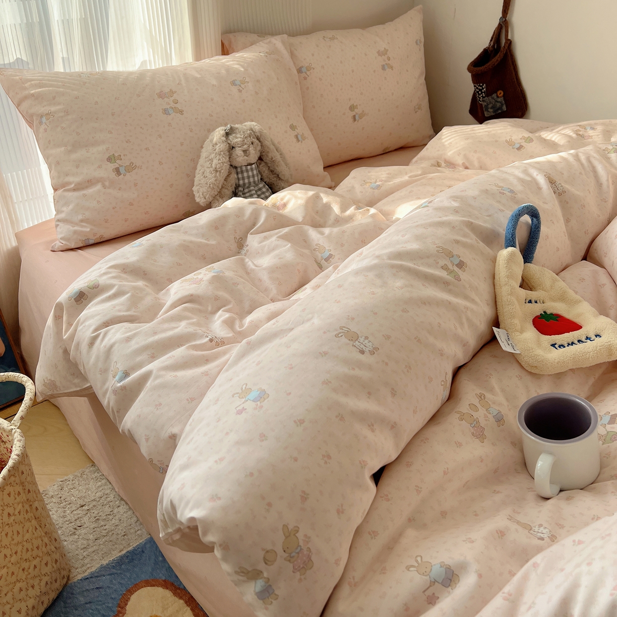 91家纺网 家纺一手货源 找家纺 XIWEN-希文家纺 2026春夏新款40支全棉13372卡通四件套 小玩家