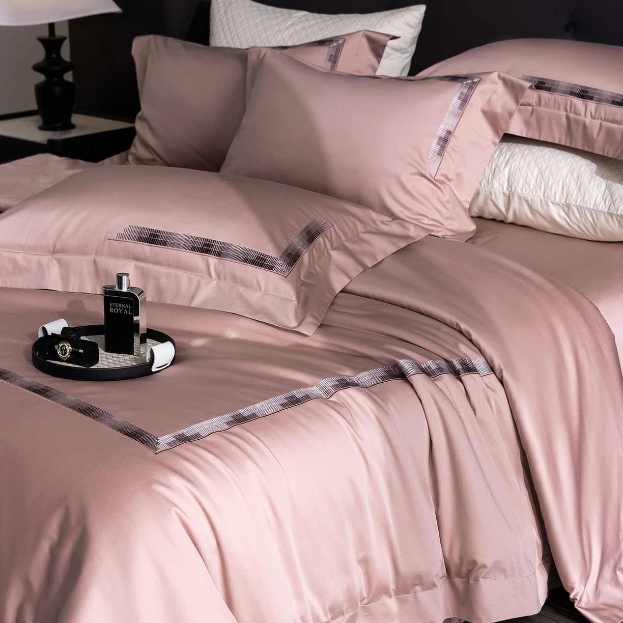 91家纺网 家纺一手货源 找家纺 （总）时亿家居 2026新款100支全棉纯棉绣花四件套-至简逸品系列