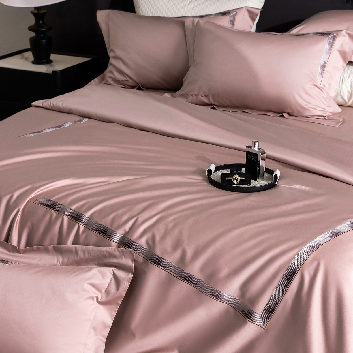 91家纺网 家纺一手货源 找家纺 （总）时亿家居 2026新款100支全棉纯棉绣花四件套-至简逸品系列