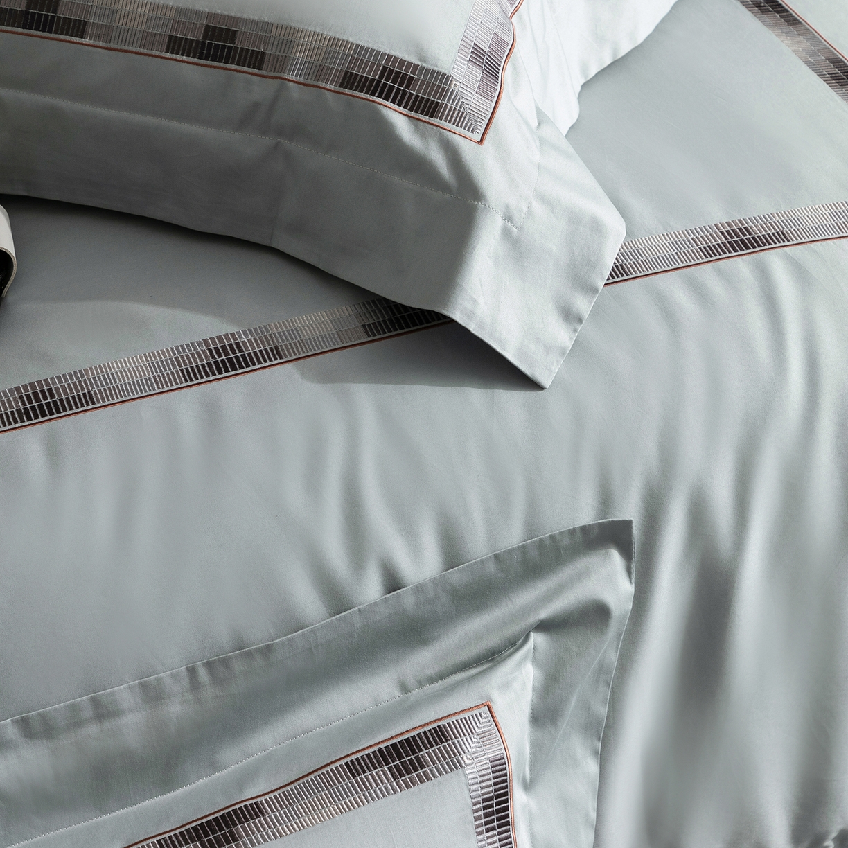 91家纺网 家纺一手货源 找家纺 时亿家居 2026新款100支全棉纯棉绣花四件套-至简逸品系列 逸品-蓝