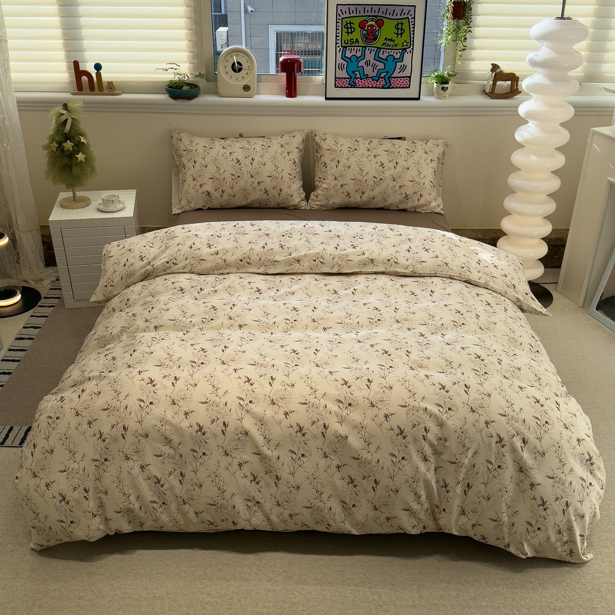 91家纺网 家纺一手货源 找家纺 （总）珺柔家纺 2026新款亲肤舒适棉麻印花四件套